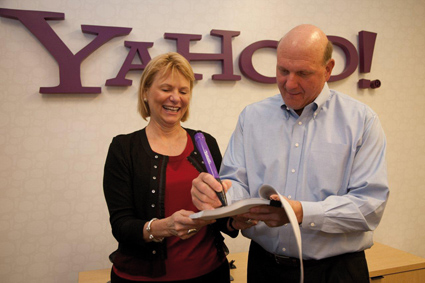 Steve Ballmer, Chief Executive Officer, Microsoft and Carol Bart