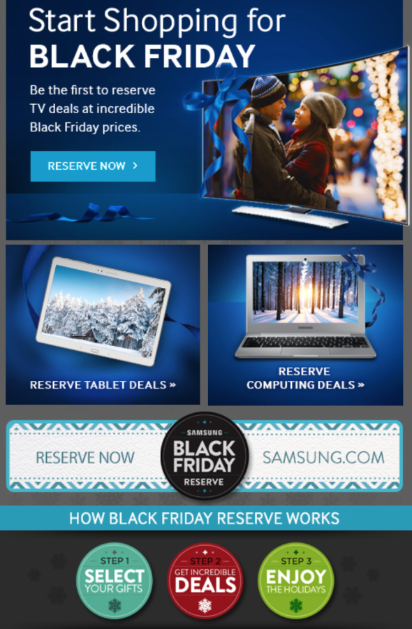 Samsung Black Froday Promo Email