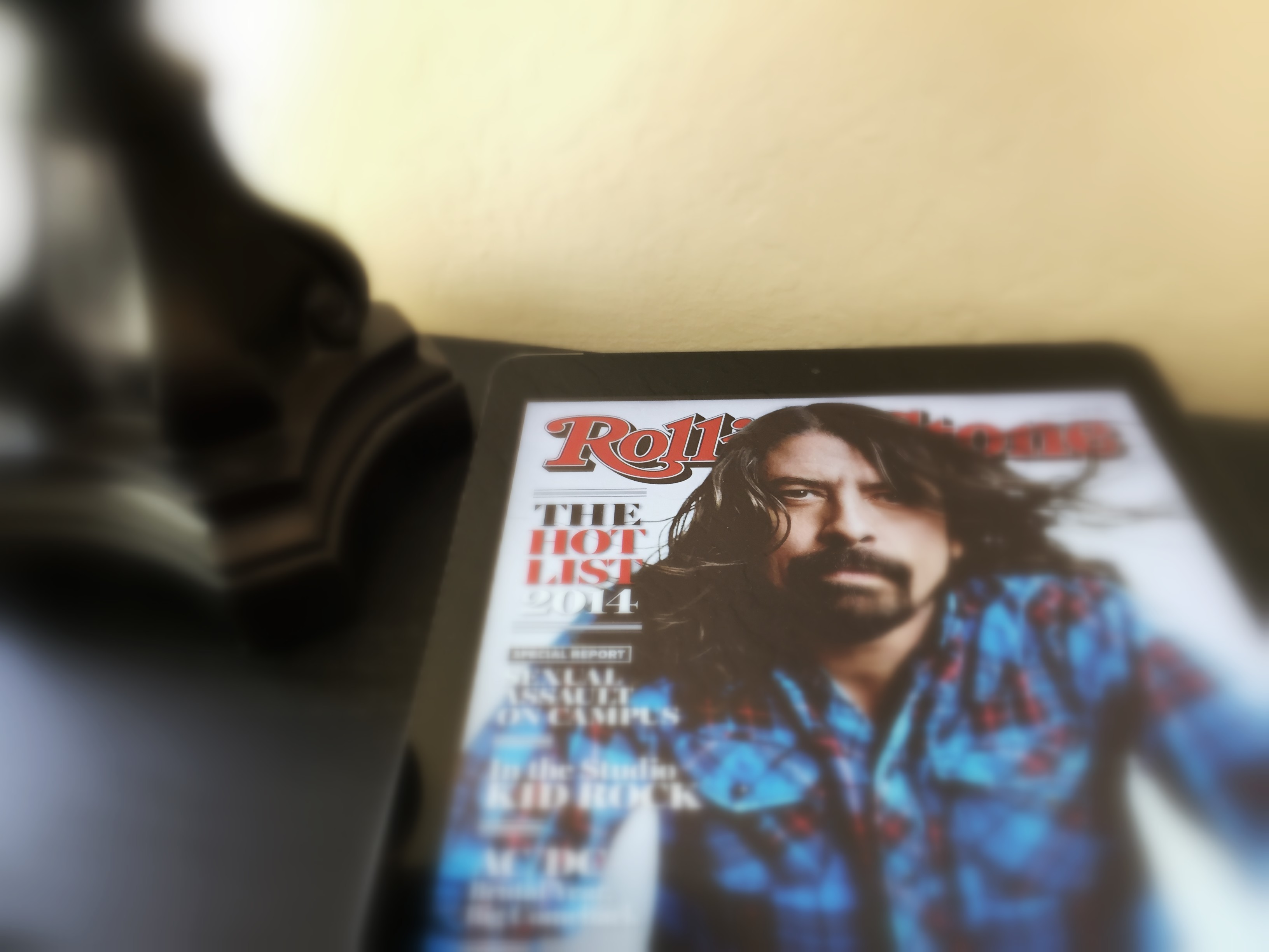 Rolling Stone on tablet