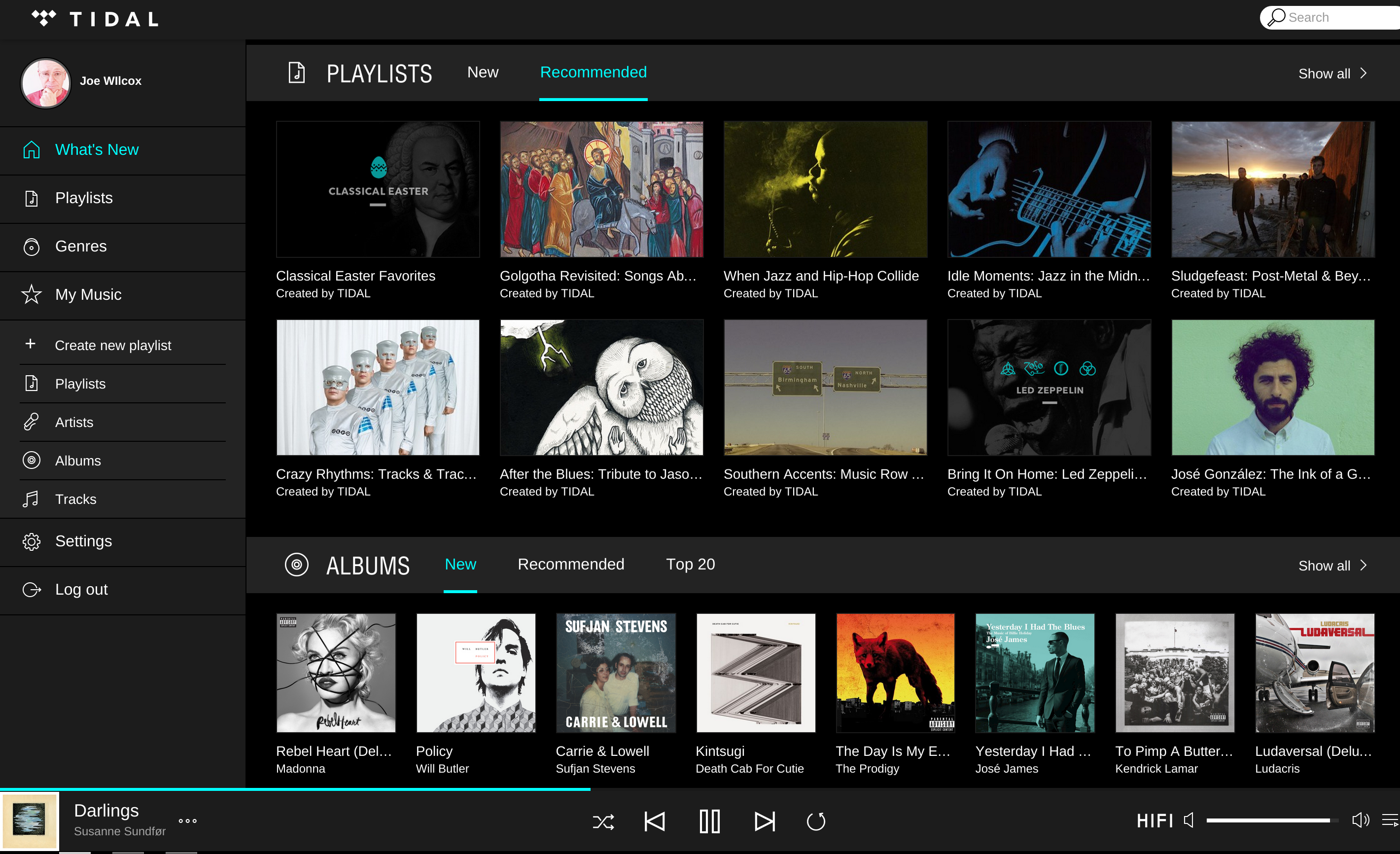 Tidal Recommended Playlists